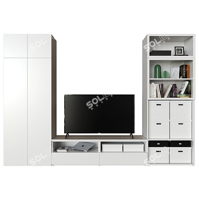 Opphus Combination Storage: 6 Doors, 2 Drawers 3D model image 2