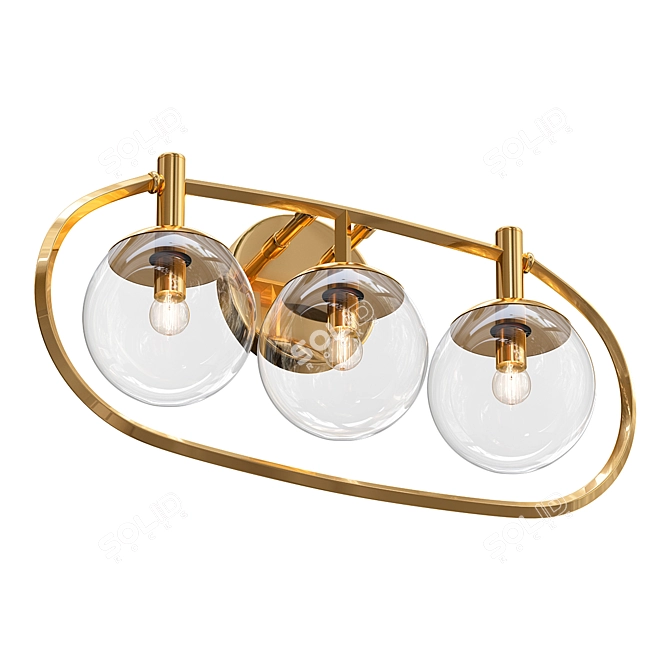 Radiant Spheres Vanity Light 3D model image 1