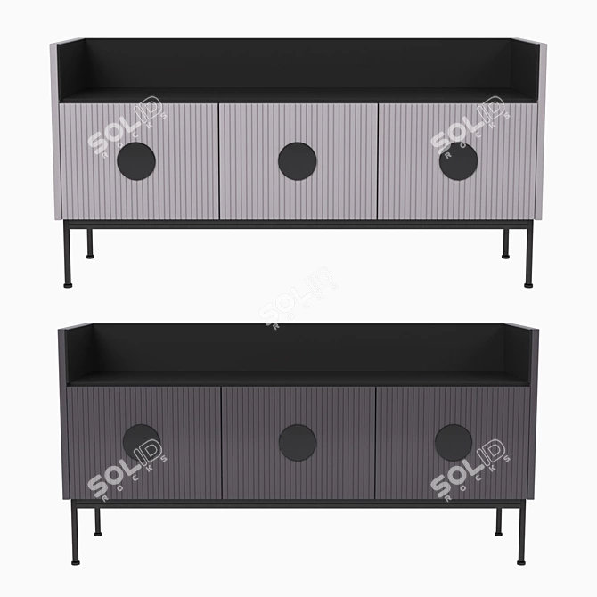 Modern Stylish Chest of Drawers: UNO, 140cm 3D model image 2