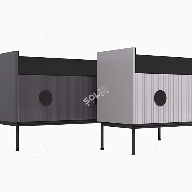 Modern Stylish Chest of Drawers: UNO, 140cm 3D model image 3