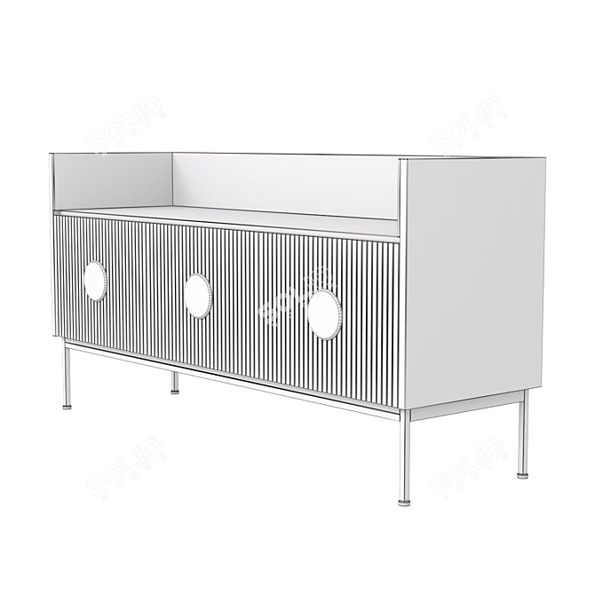 Modern Stylish Chest of Drawers: UNO, 140cm 3D model image 4