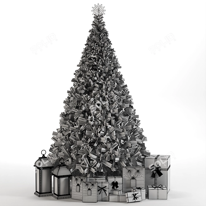Festive Holiday Decoration Set 3D model image 2