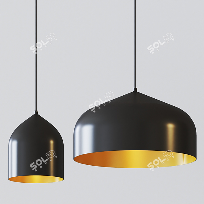 Modern Helena Pendant Light 3D model image 1