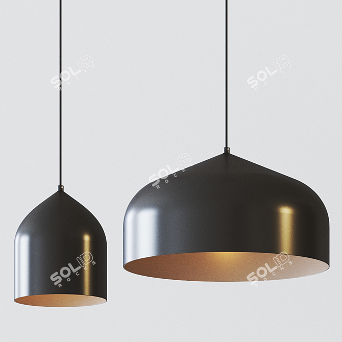 Modern Helena Pendant Light 3D model image 2