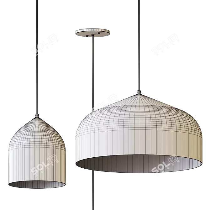 Modern Helena Pendant Light 3D model image 4