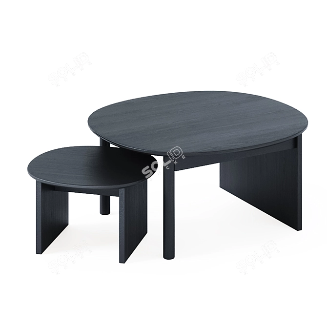 Sleek Sling Tables: Industrial Design 3D model image 3