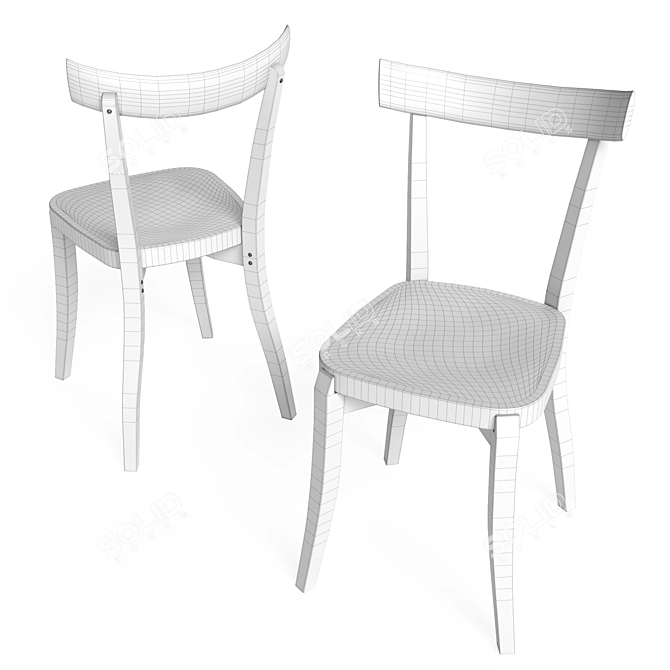 Elegant Ametyst Chair by Paged 3D model image 2