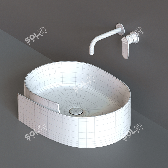 Flaminia ROLL 56 - Stylish Bathroom Fixture 3D model image 4