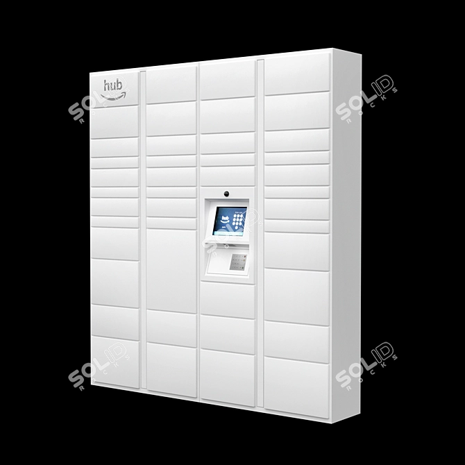 Amazon Hub Locker: Convenient Delivery Alternative 3D model image 1