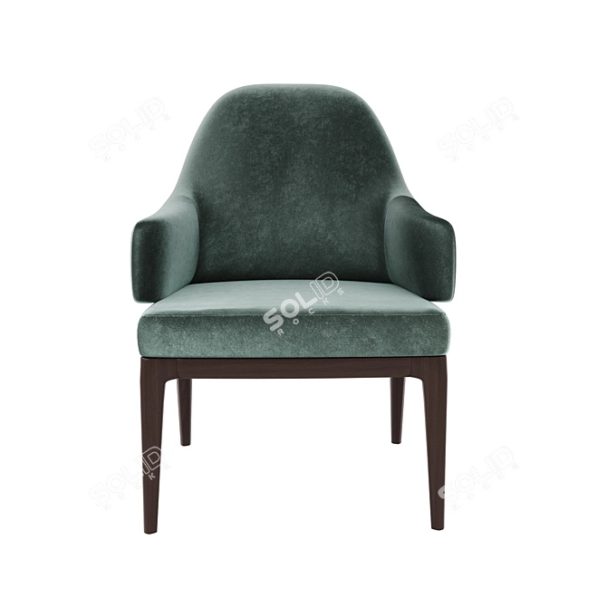 Enfold Armchair: Contemporary Elegance for Dining 3D model image 2