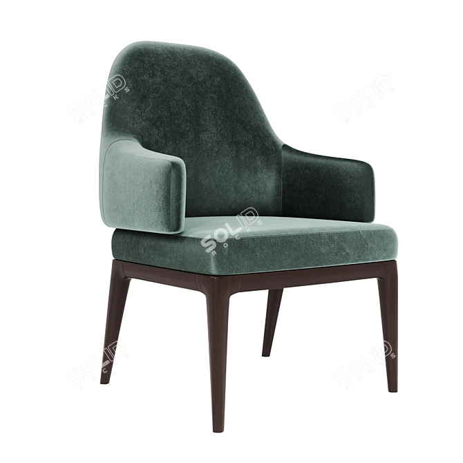 Enfold Armchair: Contemporary Elegance for Dining 3D model image 3