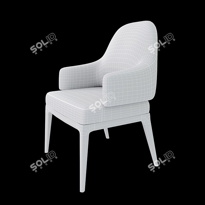 Enfold Armchair: Contemporary Elegance for Dining 3D model image 4