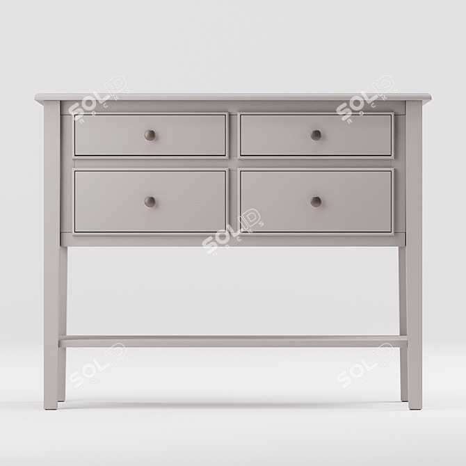 Grey Camille Chest of Drawers: Elegant Storage Solution 3D model image 1