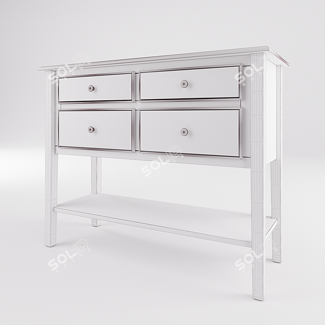 Grey Camille Chest of Drawers: Elegant Storage Solution 3D model image 3