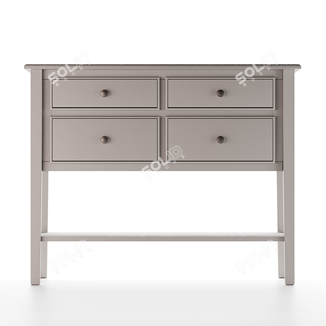 Grey Camille Chest of Drawers: Elegant Storage Solution 3D model image 6