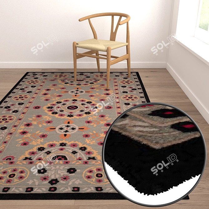 Luxury Rug Collection Set - Premium Quality Textures 3D model image 5