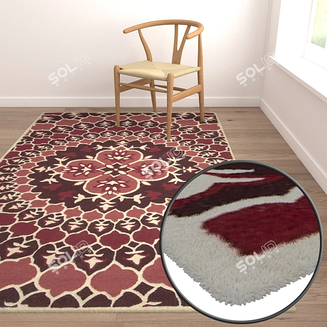 Title: Luxury Carpet Set for High-Quality Renders 3D model image 5