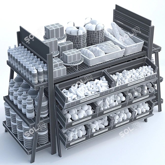 High-Quality Grocery Store Display 3D model image 6