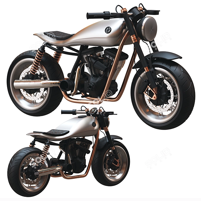 Sleek Moto Design: Singletracker 3D model image 1