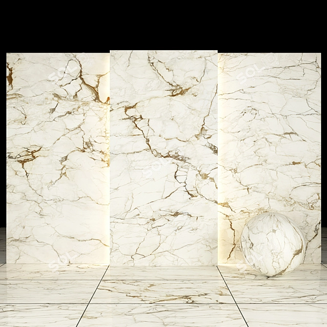 Premium Pietrasanta Marble Slabs 3D model image 1