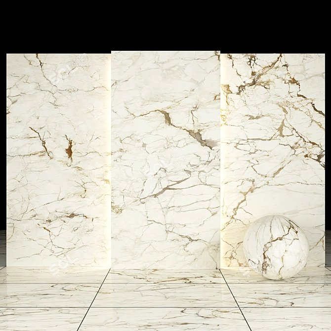 Premium Pietrasanta Marble Slabs 3D model image 2