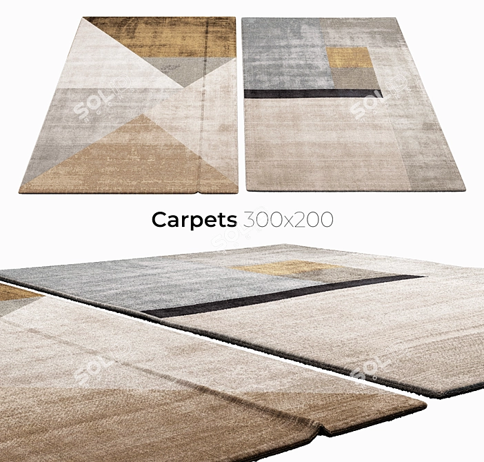 Elegant Interior Carpets 3D model image 1