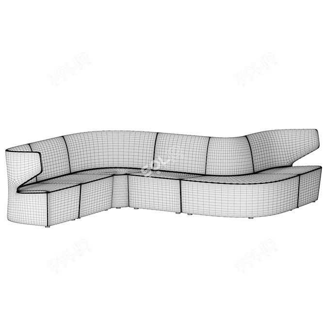 Customizable Pablo Modular Sofa 3D model image 4