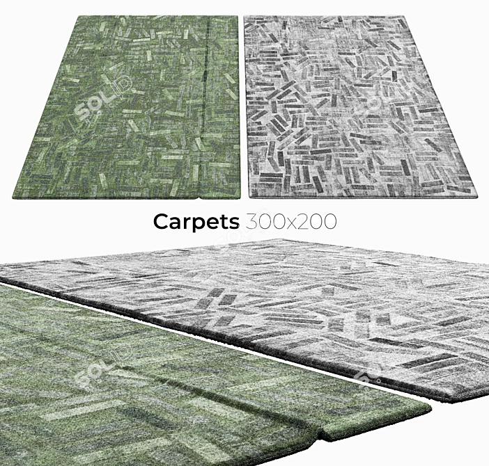 Stylish Interior Carpets 3D model image 1