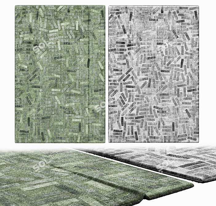 Stylish Interior Carpets 3D model image 2