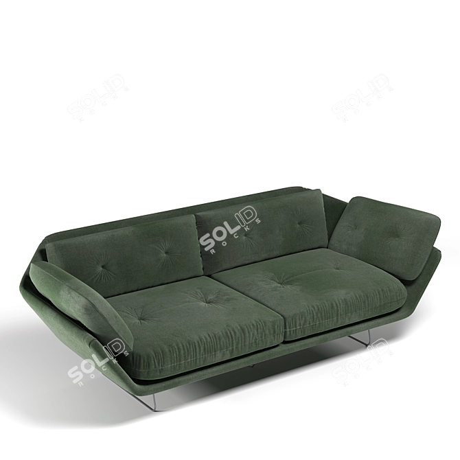 Sleek Saba Sofa: Luxury for Home and Office 3D model image 4