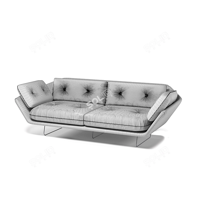 Sleek Saba Sofa: Luxury for Home and Office 3D model image 5