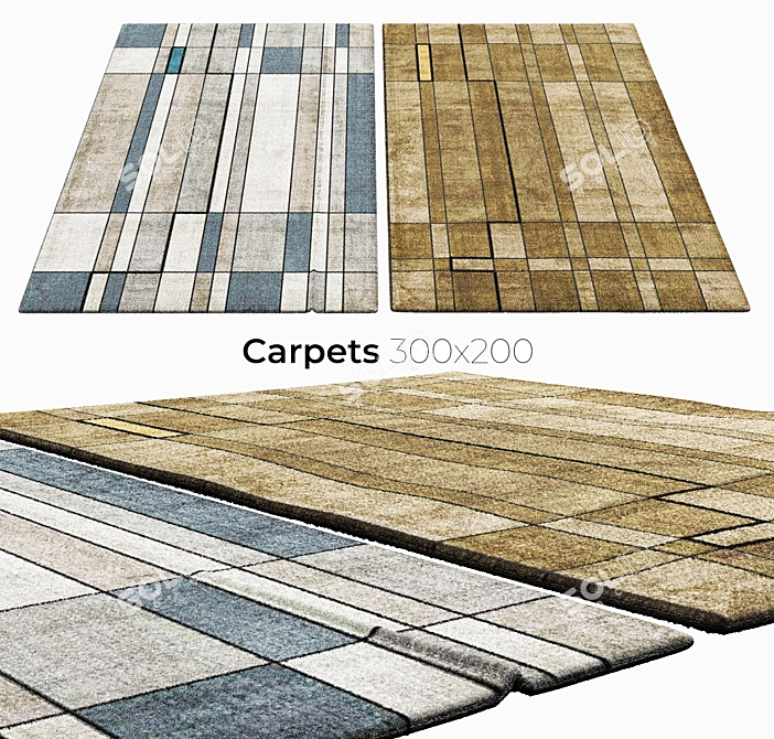 Elegant Interior Carpets 3D model image 1