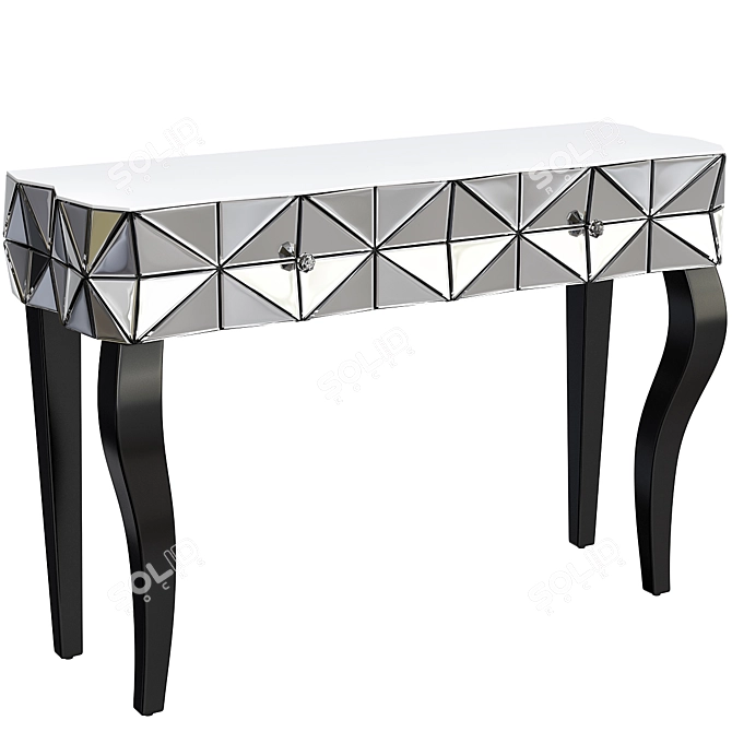Soho Mirrored Glass Console Table 3D model image 2