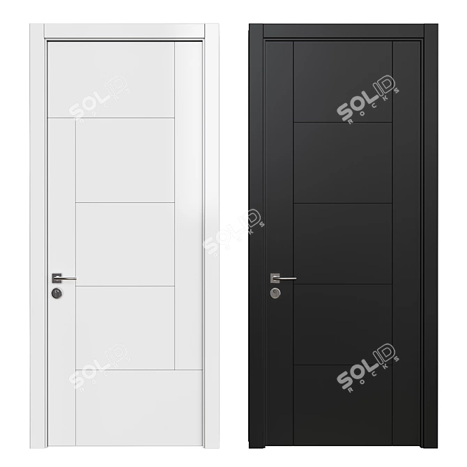 Modern Interior Door Design 3D model image 1