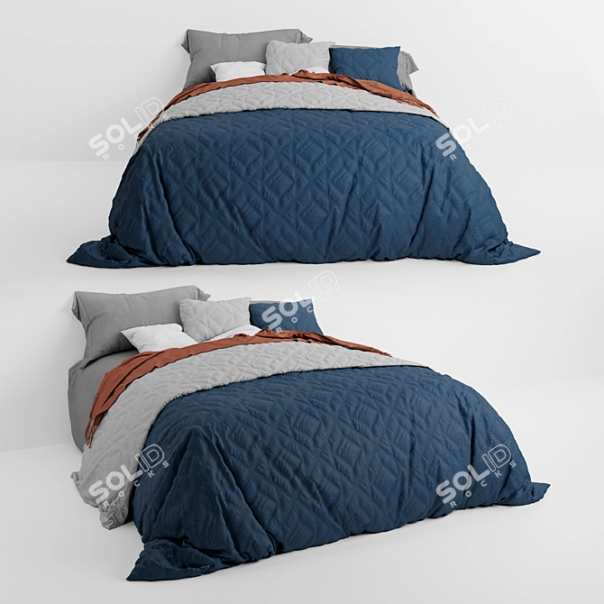 Elevate Your Rest: Bed Ottavio 3D model image 1