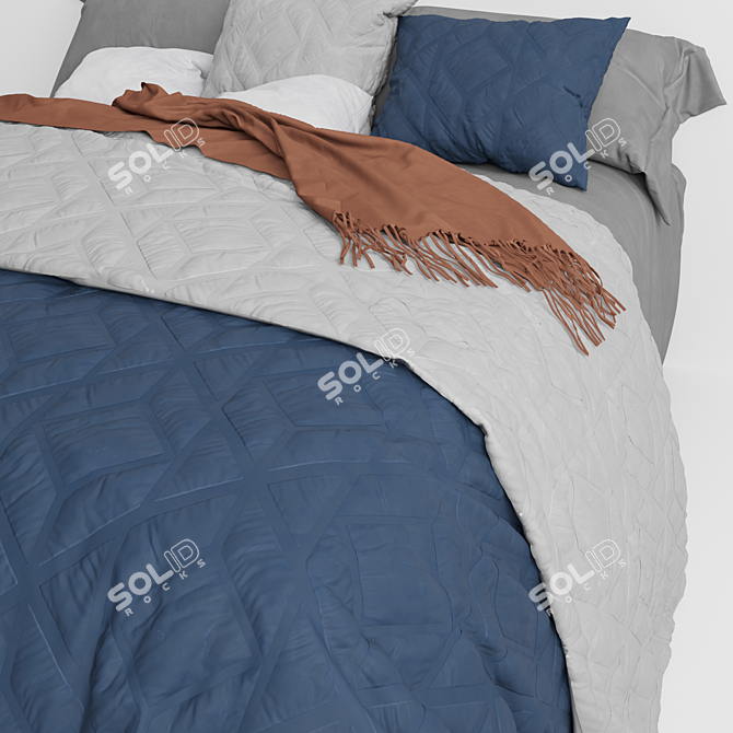Elevate Your Rest: Bed Ottavio 3D model image 2