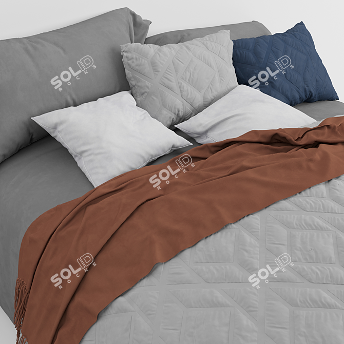 Elevate Your Rest: Bed Ottavio 3D model image 3