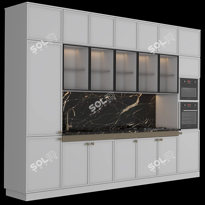 Modern Kitchen Set: 2015 Design 3D model image 2