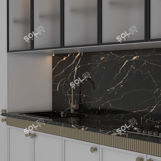 Modern Kitchen Set: 2015 Design 3D model image 3