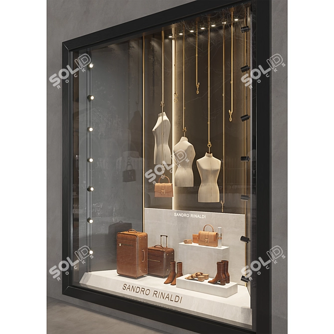 Sleek Shop Window Model 3D model image 2