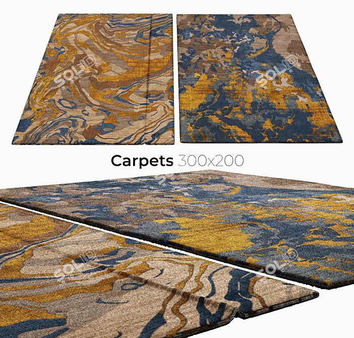 Luxury Floor Rugs for Chic Interiors 3D model image 1