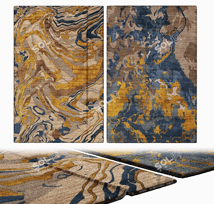 Luxury Floor Rugs for Chic Interiors 3D model image 2