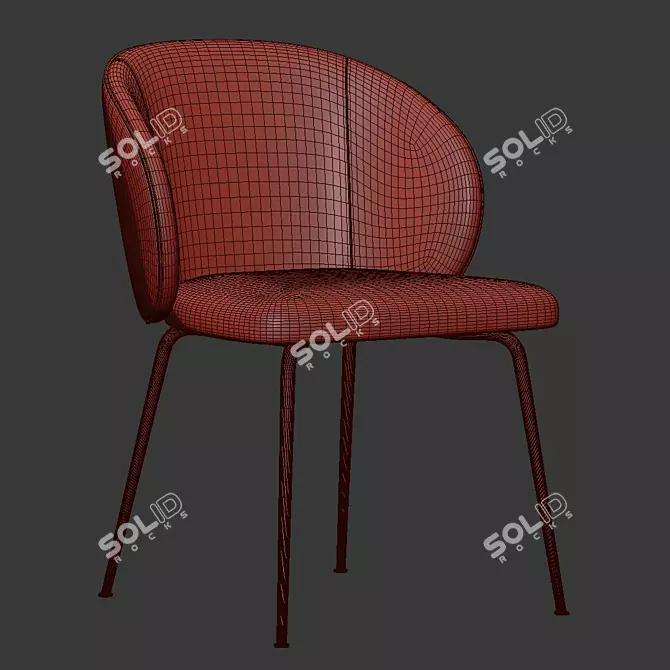 Elegant Ergonomic Minna Chair 3D model image 4