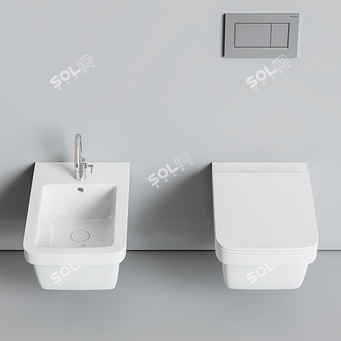 Erika Pro Q Toilet Set 3D model image 2