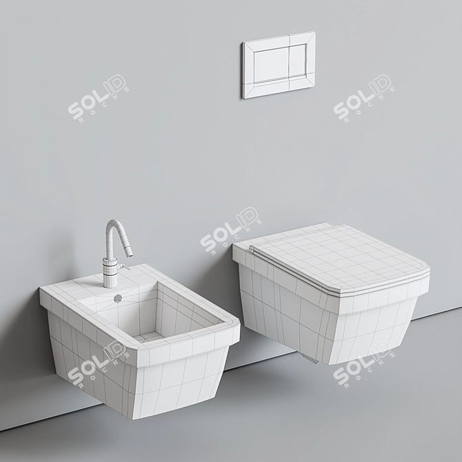 Erika Pro Q Toilet Set 3D model image 5