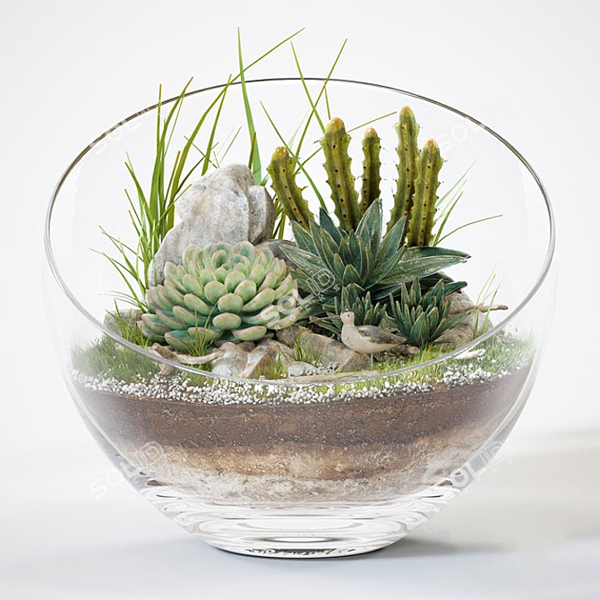 EcoSphere: Mini Indoor Garden 3D model image 1