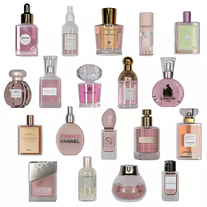 Scent Sensations: Complete Perfume Collection 3D model image 1