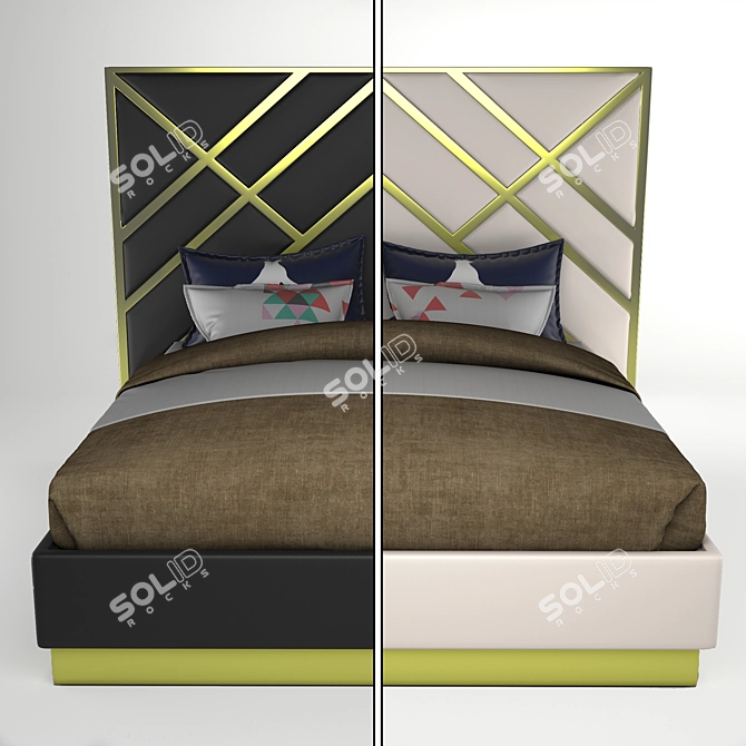 ComfyCo Vector Bed - Sleek Contemporary Design 3D model image 4