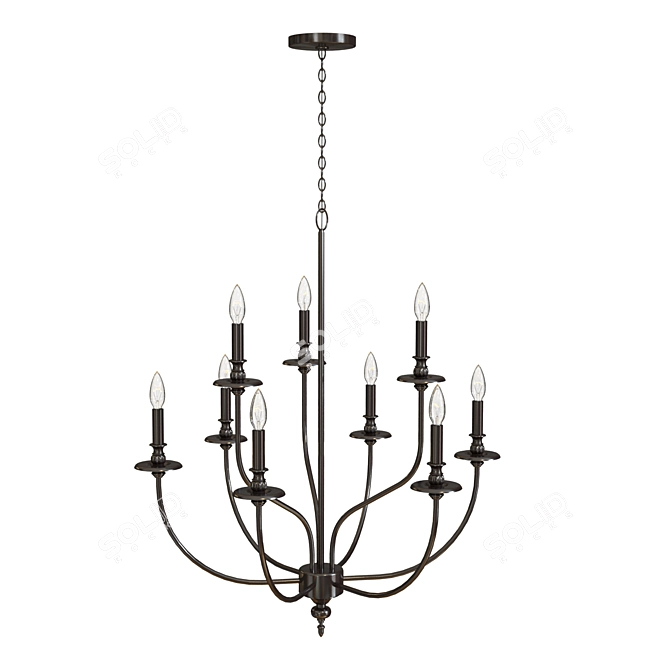 Elegant Hart Chandelier: Modern Lighting Masterpiece 3D model image 2