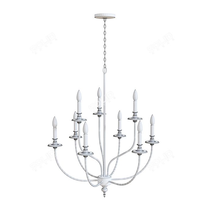 Elegant Hart Chandelier: Modern Lighting Masterpiece 3D model image 3